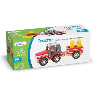 Tractor met aanhanger - hooibalen